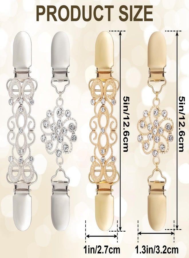 Joez Wonderful 4 Pcs Dress Clips Back Cinch, Alloy Vintage Waist Cincher Clip, Retro Cardigan Tightener, Hat Dress Shirt Shawl Cardigan Clips for Women - Image 2